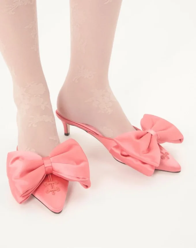 Mule din satin Yolande 45 mm Mule din satin Yolande 45 mm
