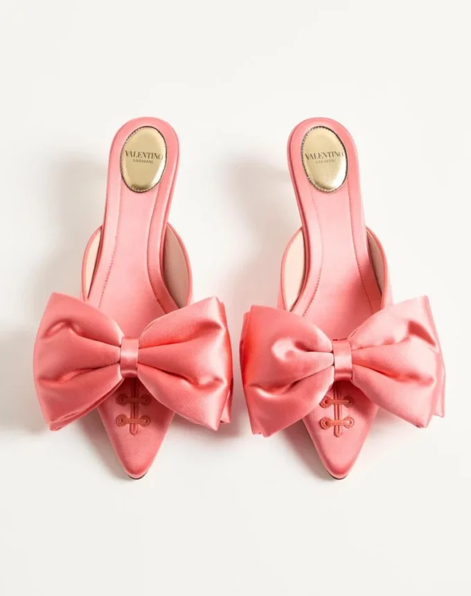 Mule din satin Yolande 45 mm Mule din satin Yolande 45 mm
