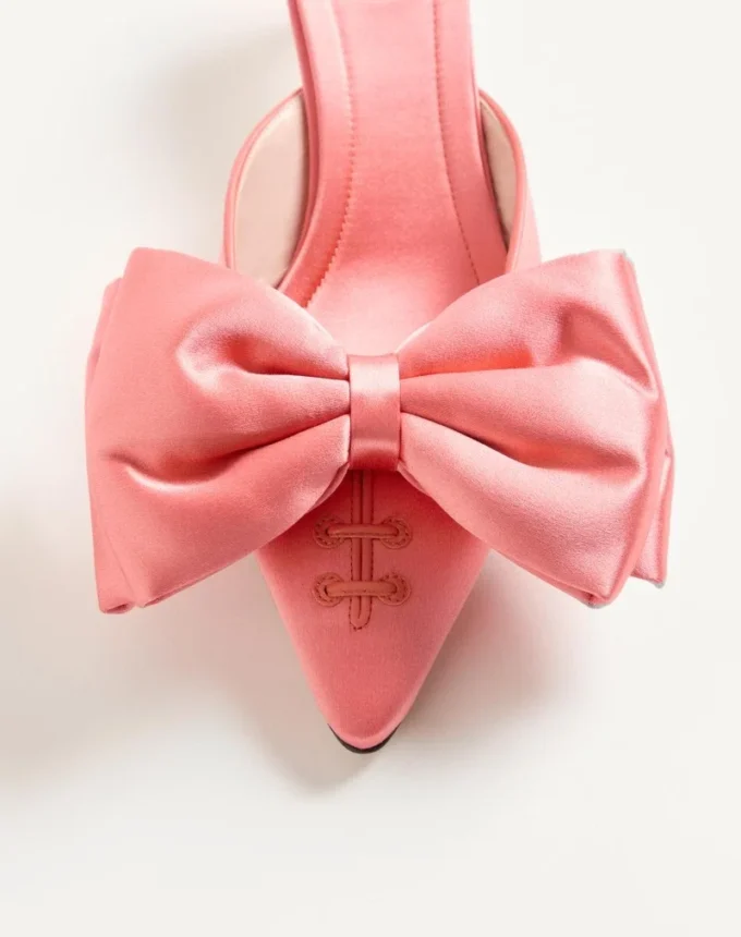 Mule din satin Yolande 45 mm Mule din satin Yolande 45 mm