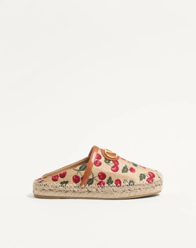 Mule Vlogo Signature cu motiv Cherryfic 25 mm Mule Vlogo Signature cu motiv Cherryfic 25 mm