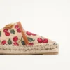 Mule Vlogo Signature cu motiv Cherryfic 25 mm Mule Vlogo Signature cu motiv Cherryfic 25 mm
