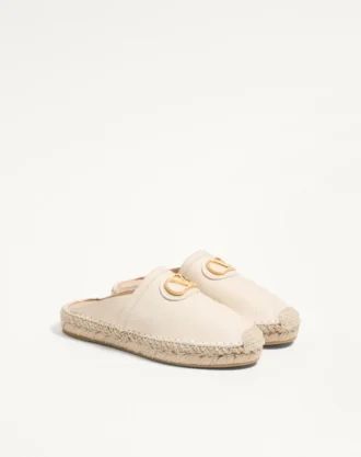 Mule Vlogo Signature din piele de vițel granulată 25 mm