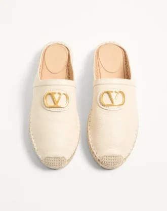 Mule Vlogo Signature din piele de vițel granulată 25 mm