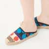 Mule Vlogo Signature din pânză cu model Optical Pois, 25 mm