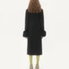 Palton compact drapat Palton compact drapat
