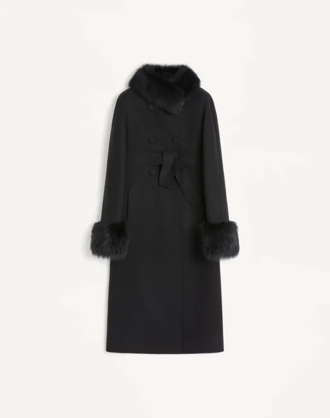Palton compact drapat Palton compact drapat
