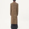 Palton din lână cu două rânduri de nasturi și model Glen Plaid de la Valentino