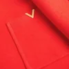 Palton Valentino cu un singur rând de nasturi, din lână drapată