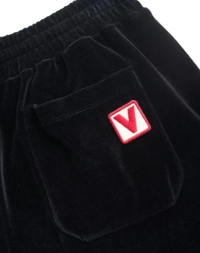 Pantaloni de jogging din chenille cu patch Chez Valentino Pantaloni de jogging din chenille cu patch Chez Valentino
