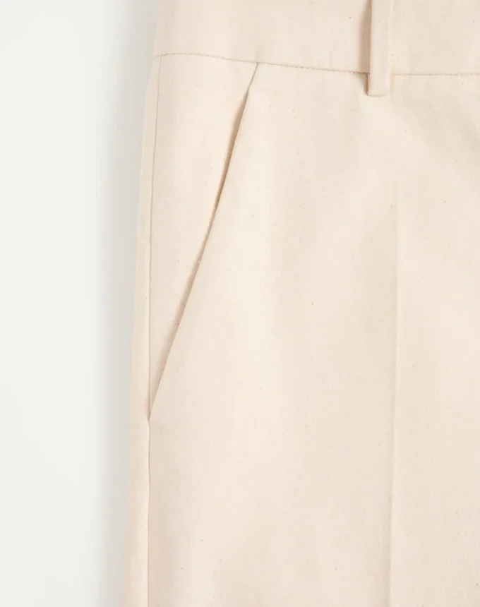 Pantaloni din bumbac cu manșete Pantaloni din bumbac cu manșete