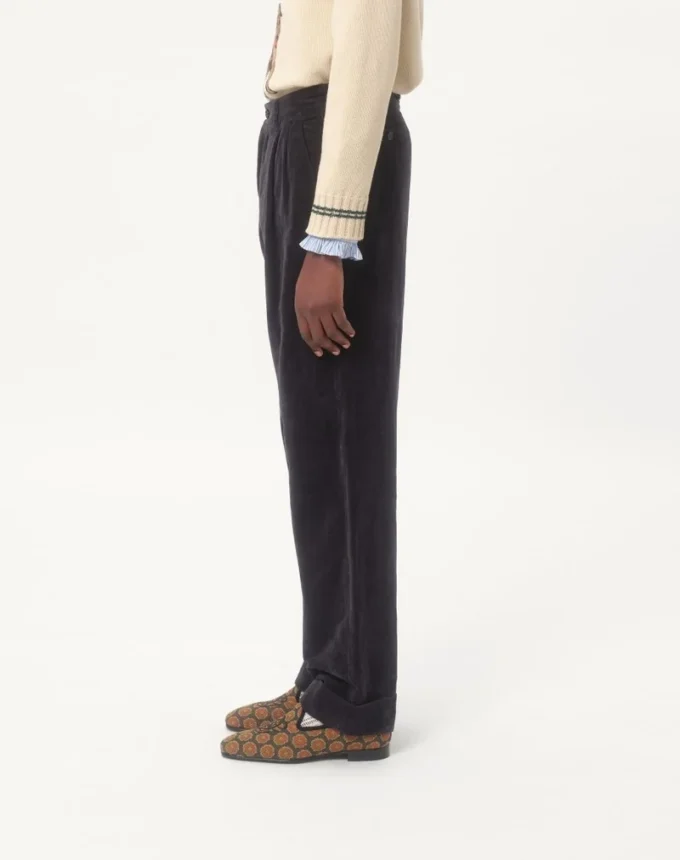 Pantaloni din catifea de bumbac și in spălat Pantaloni din catifea de bumbac și in spălat