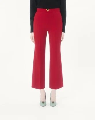 Pantaloni din crep de lână