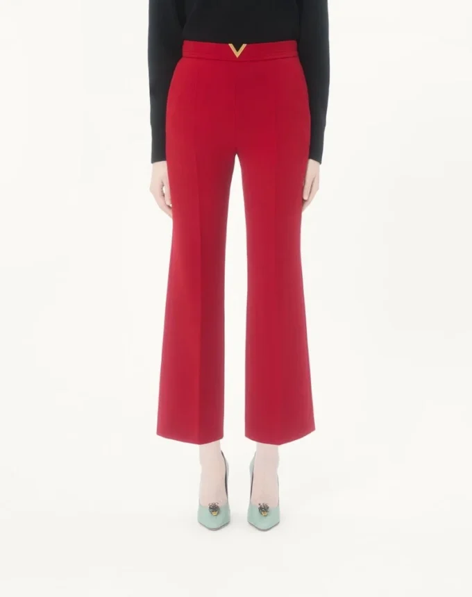 Pantaloni din crep de lână Pantaloni din crep de lână