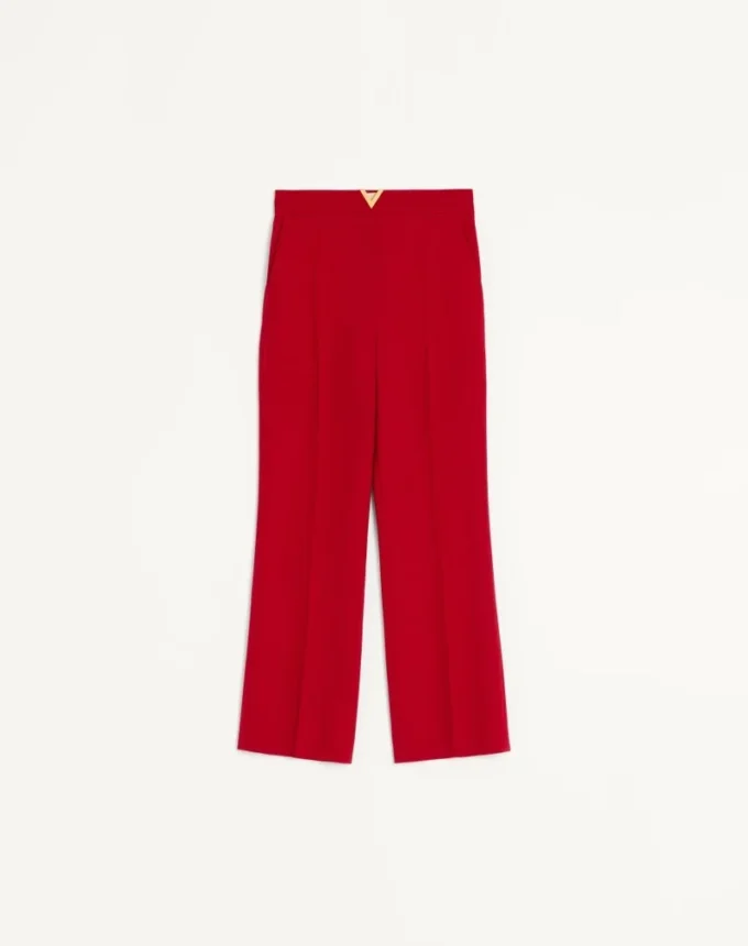 Pantaloni din crep de lână Pantaloni din crep de lână