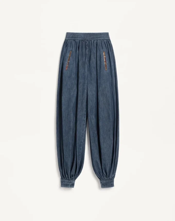 Pantaloni din denim chambray Pantaloni din denim chambray