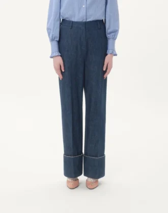 Pantaloni din denim chambray