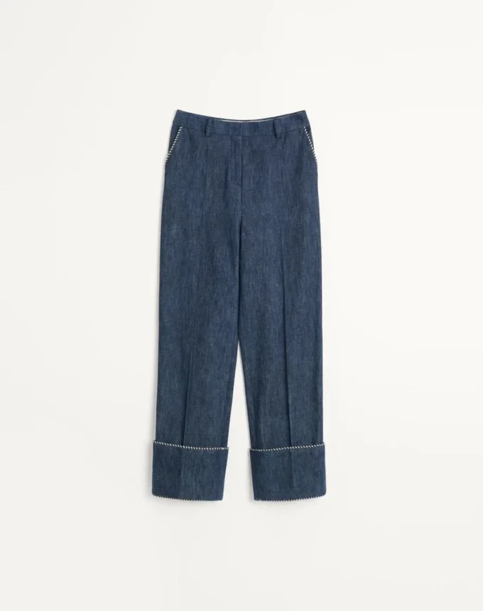 Pantaloni din denim chambray Pantaloni din denim chambray