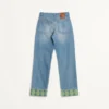 Pantaloni din denim cu ornamente jacquard Pantaloni din denim cu ornamente jacquard