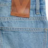Pantaloni din denim cu ornamente jacquard Pantaloni din denim cu ornamente jacquard