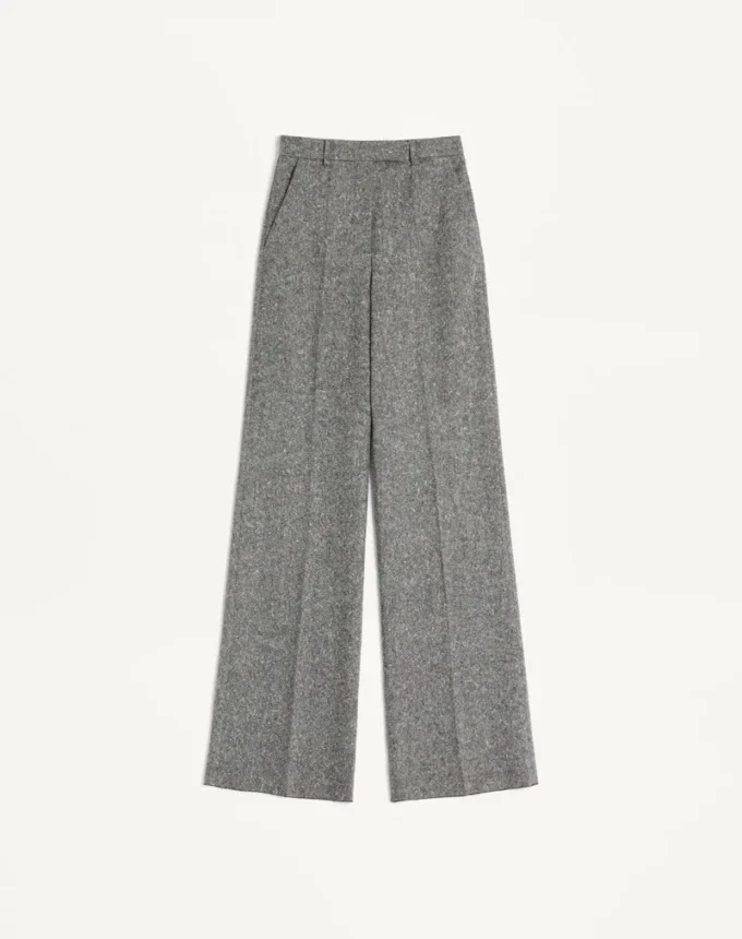 Pantaloni din țesătură natté cu nasturi Pantaloni din țesătură natté cu nasturi