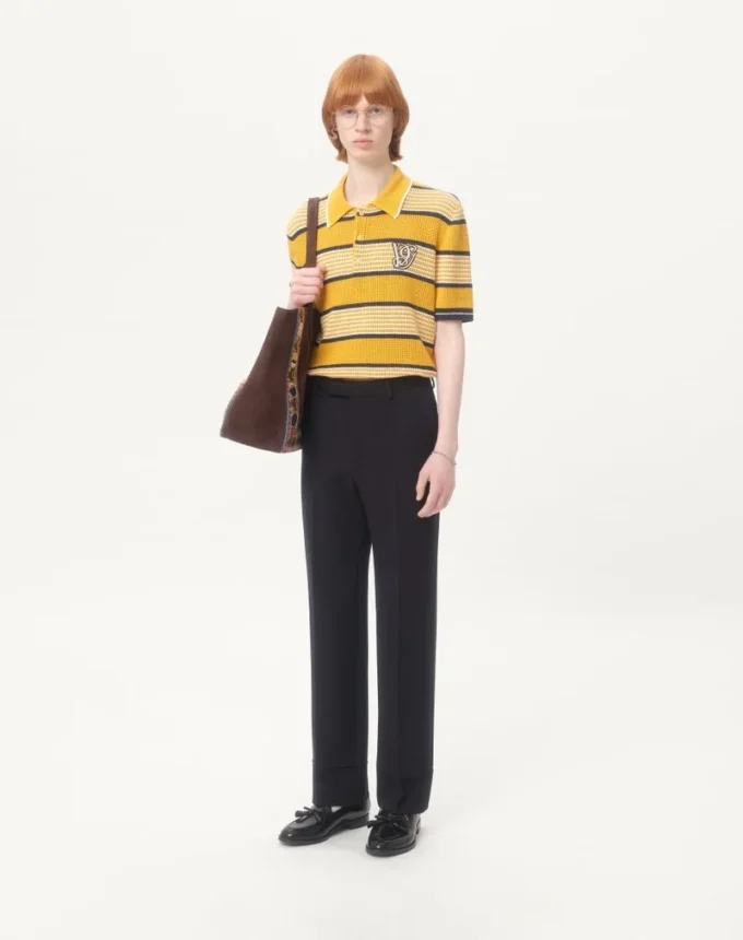 Pantaloni din gabardină de lână Pantaloni din gabardină de lână