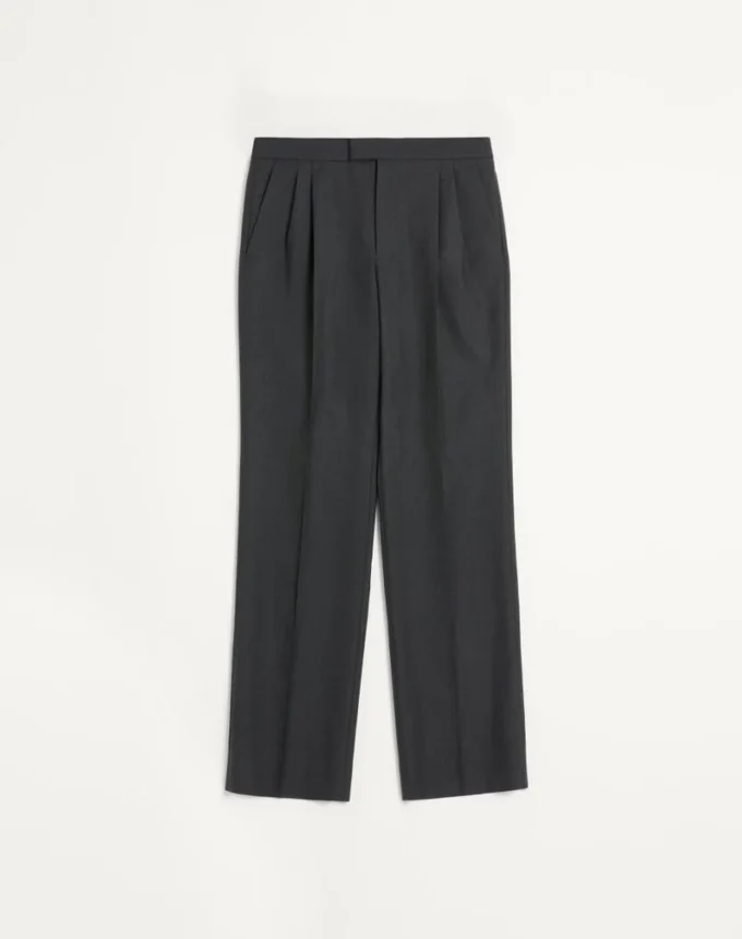 Pantaloni din gabardină de lână Pantaloni din gabardină de lână
