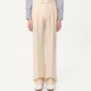 Pantaloni din gabardină de lână Pantaloni din gabardină de lână