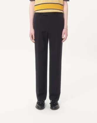 Pantaloni din gabardină de lână