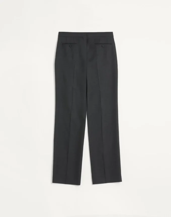 Pantaloni din gabardină de lână Pantaloni din gabardină de lână