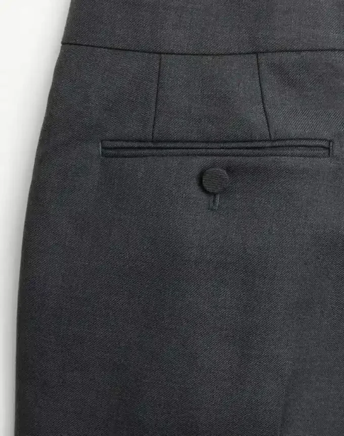 Pantaloni din gabardină de lână Pantaloni din gabardină de lână