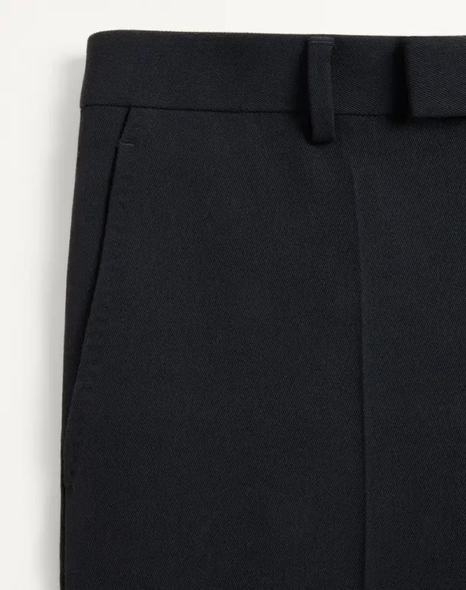 Pantaloni din gabardină de lână Pantaloni din gabardină de lână