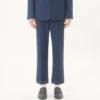 Pantaloni din gabardină de lână cu revere Pantaloni din gabardină de lână cu revere