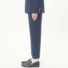 Pantaloni din gabardină de lână cu revere Pantaloni din gabardină de lână cu revere