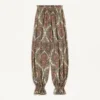 Pantaloni din georgette cu imprimeu Voyage Imaginaire din cașmir Pantaloni din georgette cu imprimeu Voyage Imaginaire din cașmir