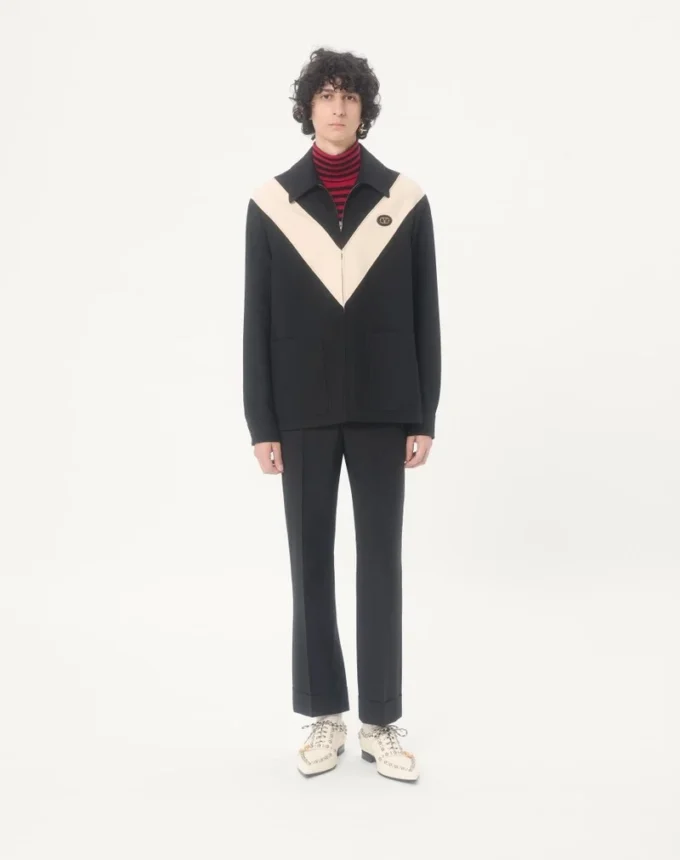 Pantaloni din lână cu manșete Valentino Pantaloni din lână cu manșete Valentino