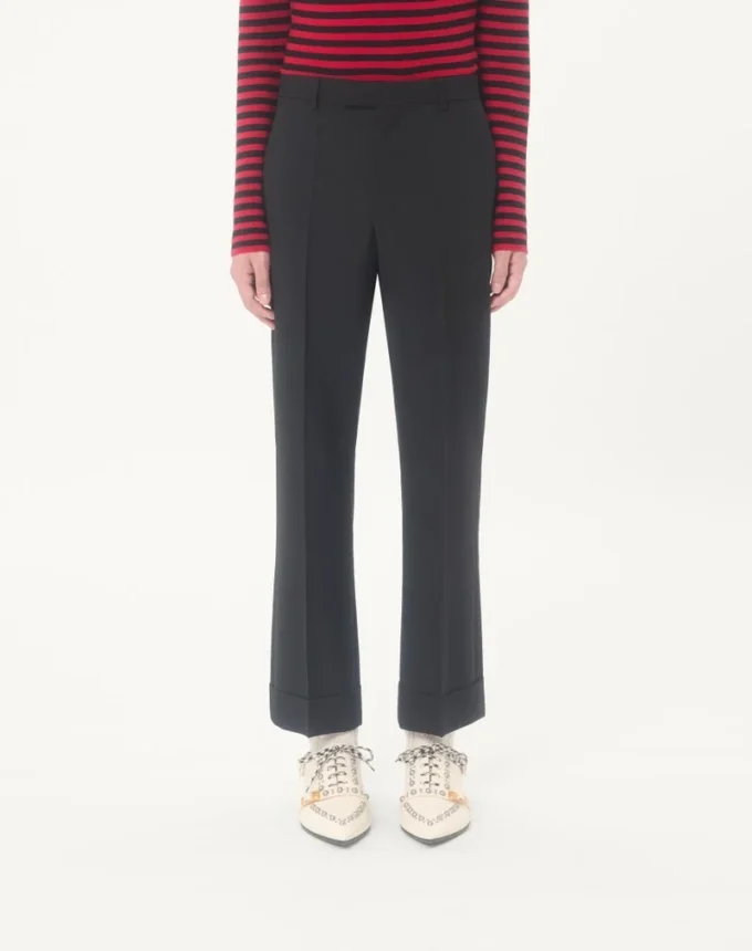 Pantaloni din lână cu manșete Valentino Pantaloni din lână cu manșete Valentino