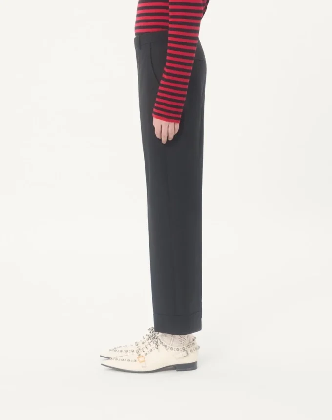 Pantaloni din lână cu manșete Valentino Pantaloni din lână cu manșete Valentino