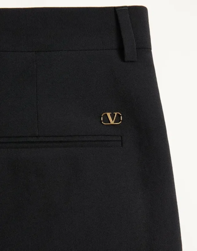 Pantaloni din lână cu manșete Valentino Pantaloni din lână cu manșete Valentino