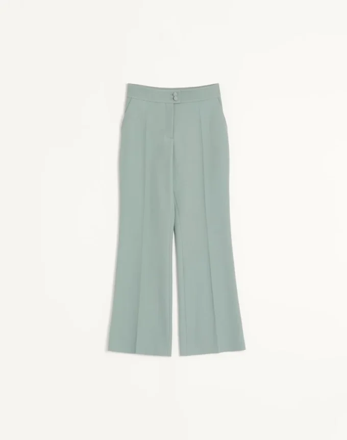 Pantaloni din lână diagonală ușoară Pantaloni din lână diagonală ușoară