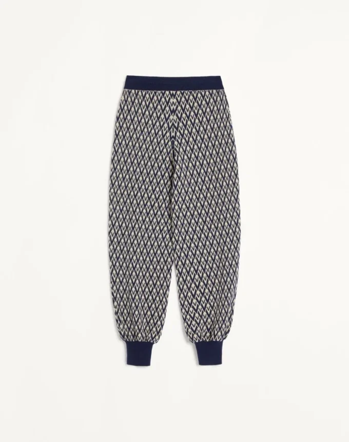 Pantaloni din lână Jacquard Toute La V Pantaloni din lână Jacquard Toute La V