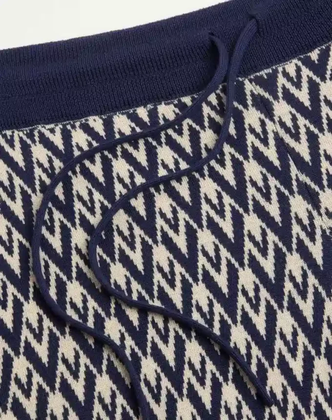 Pantaloni din lână Jacquard Toute La V Pantaloni din lână Jacquard Toute La V