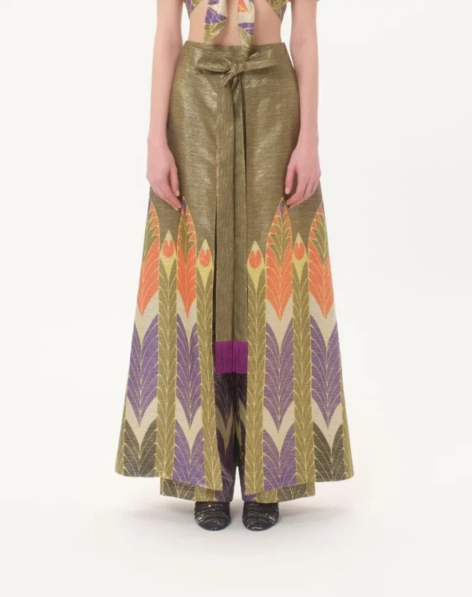 Pantaloni din lurex cu imprimeu Voyage Imaginaire Pantaloni din lurex cu imprimeu Voyage Imaginaire
