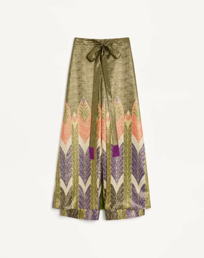 Pantaloni din lurex cu imprimeu Voyage Imaginaire Pantaloni din lurex cu imprimeu Voyage Imaginaire