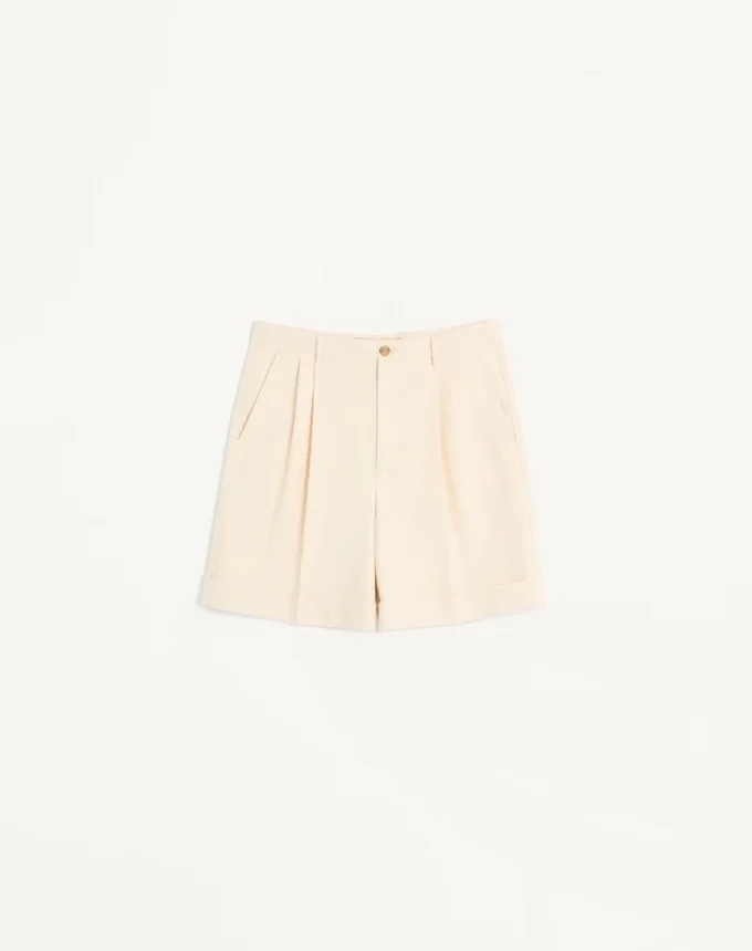 Pantaloni scurți bermuda din bumbac cu manșetă