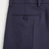 Pantaloni scurți bermuda din gabardină de lână cu manșete