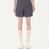 Pantaloni scurți bermuda din poplin de bumbac cu imprimeu Cherryfic