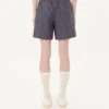 Pantaloni scurți bermuda din poplin de bumbac cu imprimeu Cherryfic