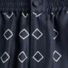 Pantaloni scurți bermuda din twill de mătase cu imprimeu Opticool pe toată suprafața
