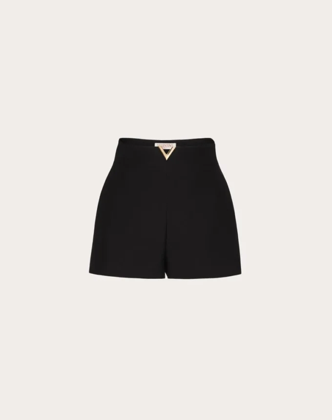 Pantaloni scurți din crep couture
