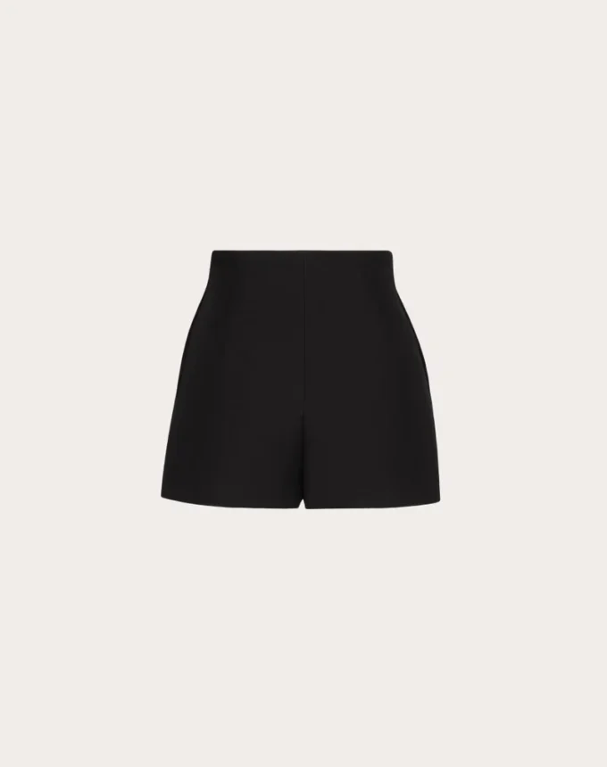 Pantaloni scurți din crep couture